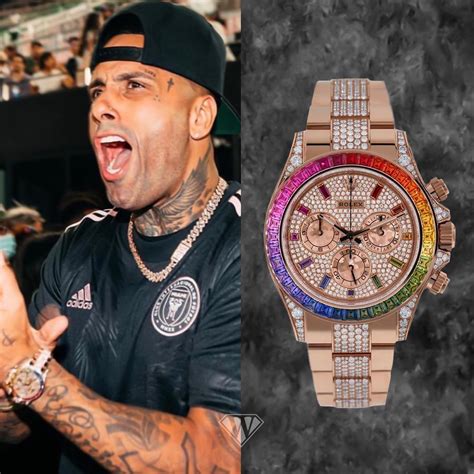 rolex nicky jam|Nicky Jam rainbow daytona.